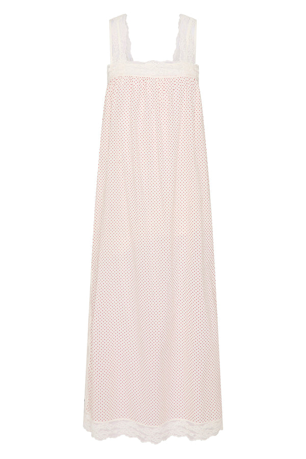 MARLOWE DRESS - CREAM & RED POLKA DOT
