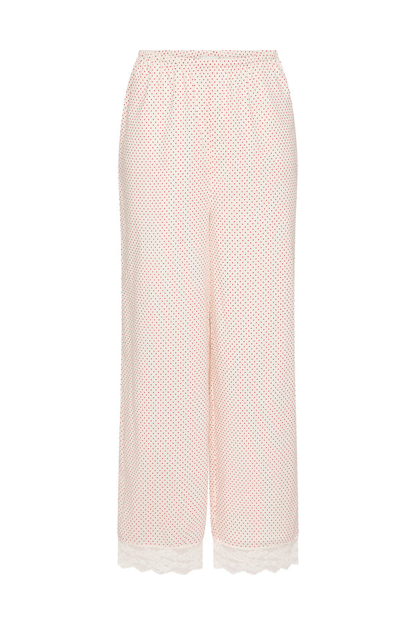 MARLOWE PANT - CREAM & RED POLKA DOT