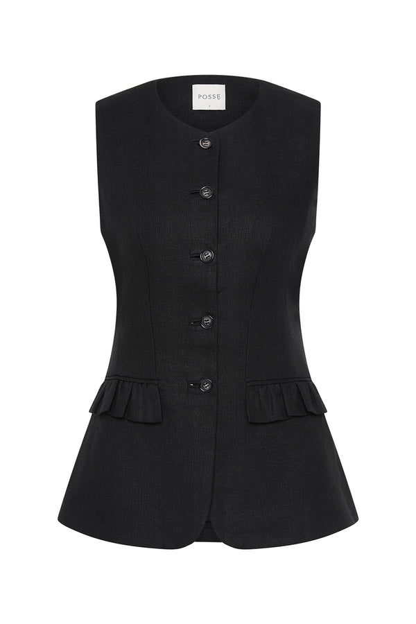 MATILDA GILET - BLACK