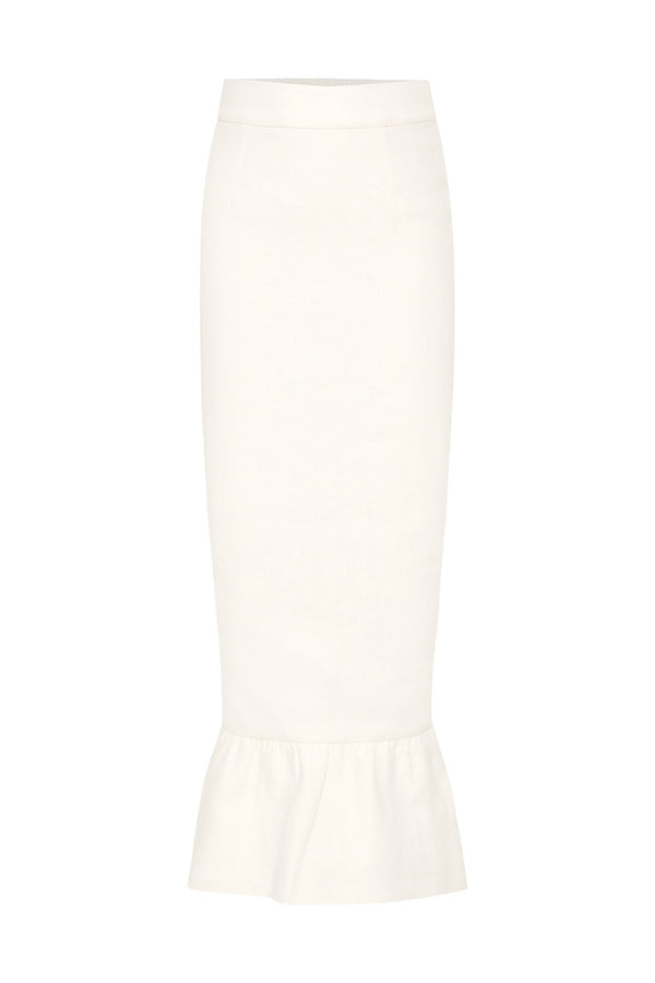 MATILDA COLUMN SKIRT - CREAM