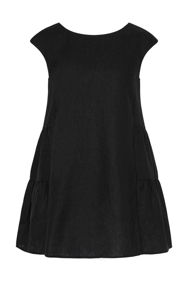MATILDA SHIFT MINI DRESS - BLACK