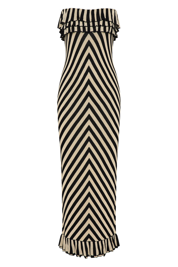 MILES DRESS - CREAM & BLACK