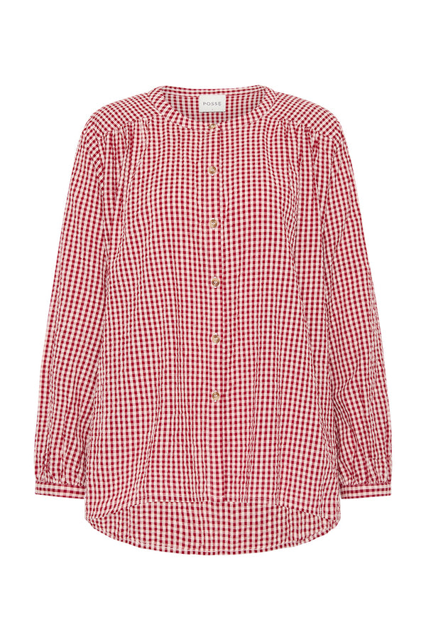 MIRA SHIRT - RED GINGHAM