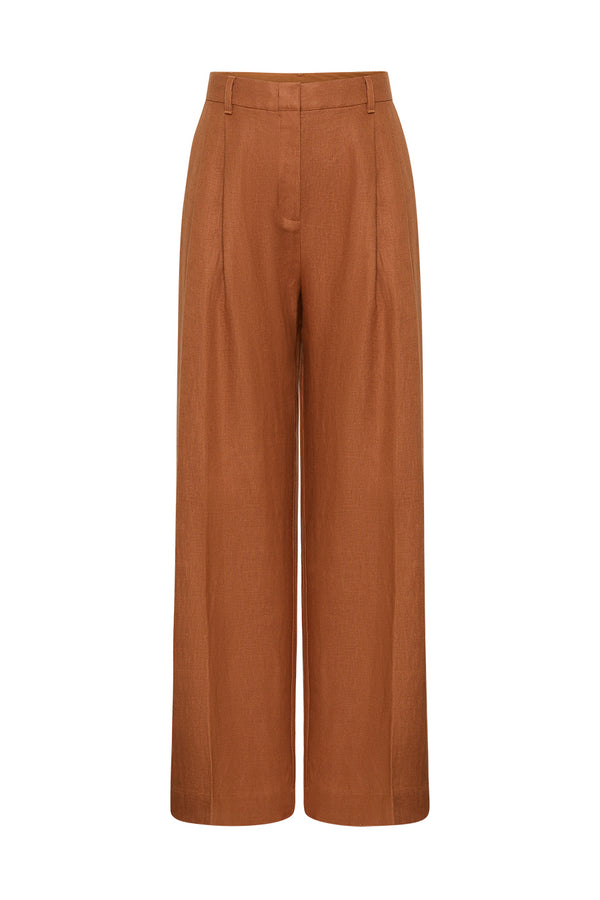 NANCY TROUSER - CHESTNUT