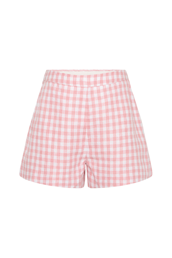 PERRI SHORT - PINK GINGHAM