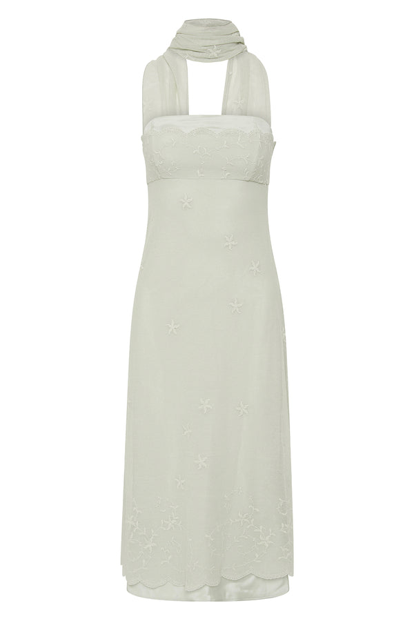 COVE STRAPLESS DRESS - SEAFOAM