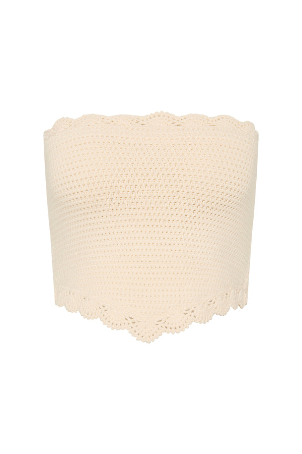 DYLAN STRAPLESS TOP - PEARL