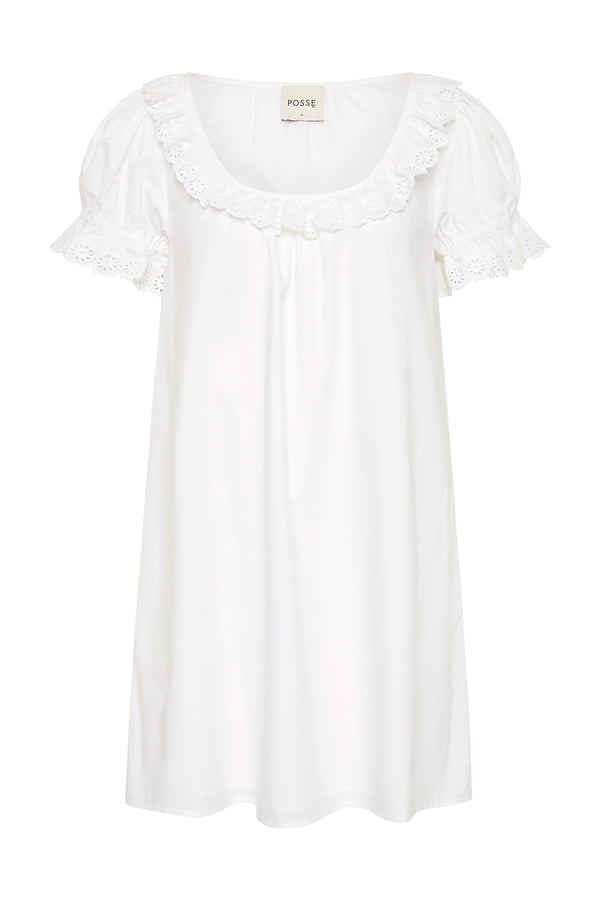 EZRA SHIFT DRESS - VINTAGE WHITE