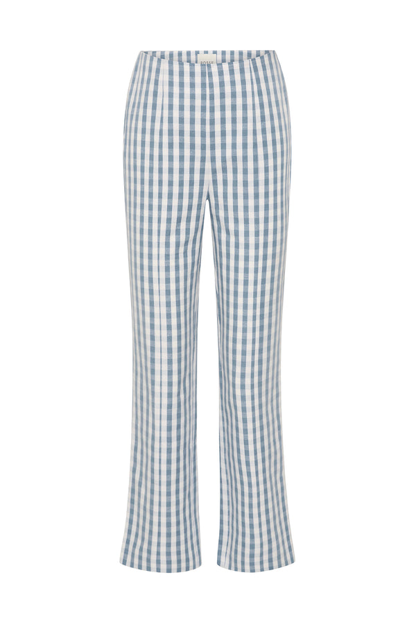 HEIDI TROUSER - BLUE GINGHAM