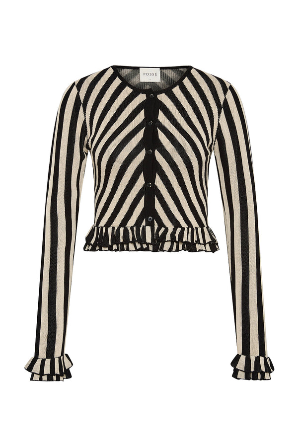 MILES CARDIGAN - CREAM & BLACK