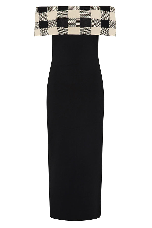 PIPPA OFF THE SHOULDER DRESS - HERITAGE PLAID