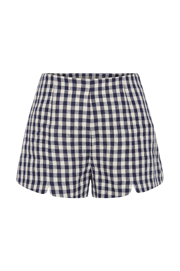 SADIE SHORT - NAVY GINGHAM