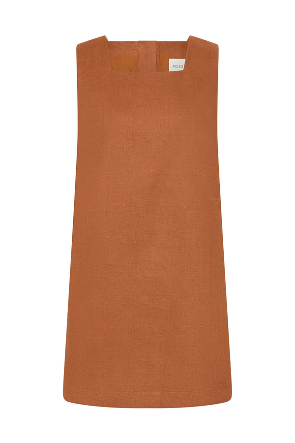 RIO SHIFT DRESS - CHESTNUT