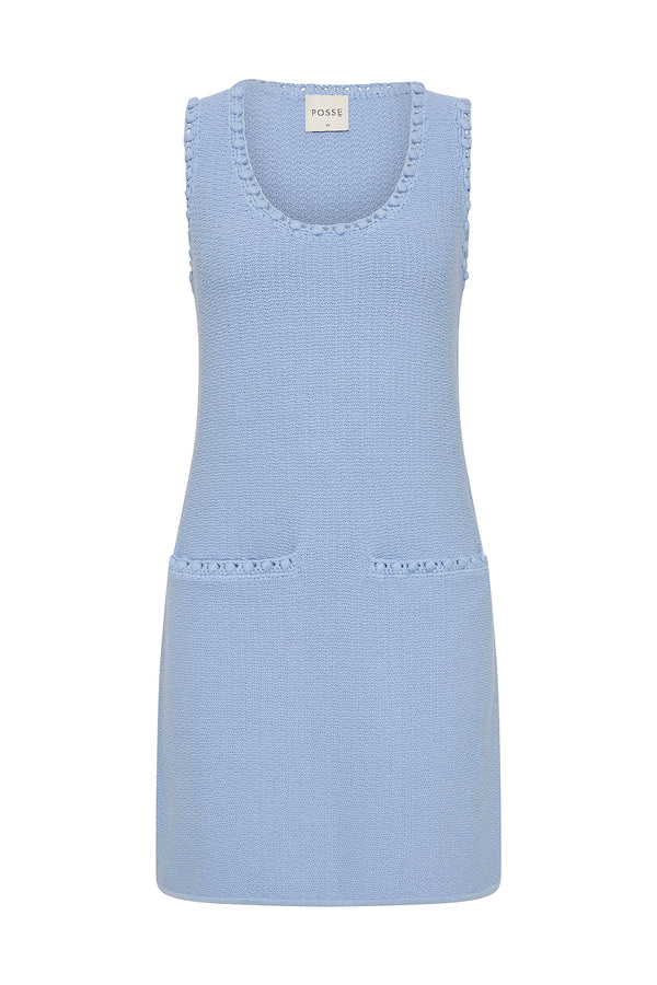 HARLAN MINI DRESS - BLUE