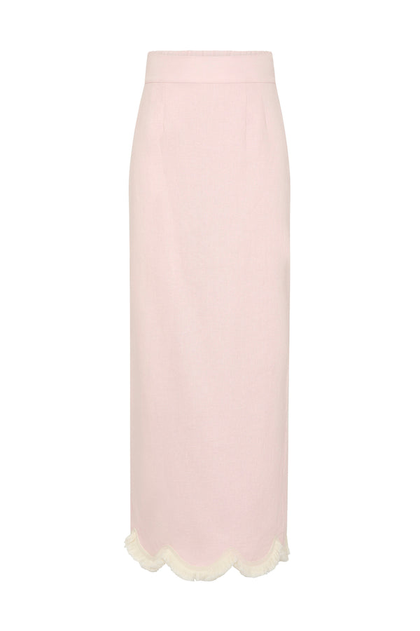 ESSIE COLUMN SKIRT - SOFT PINK