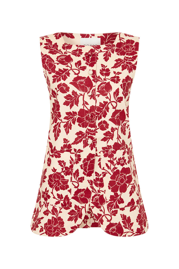 ROMEO VEST - SCARLET BLOOM
