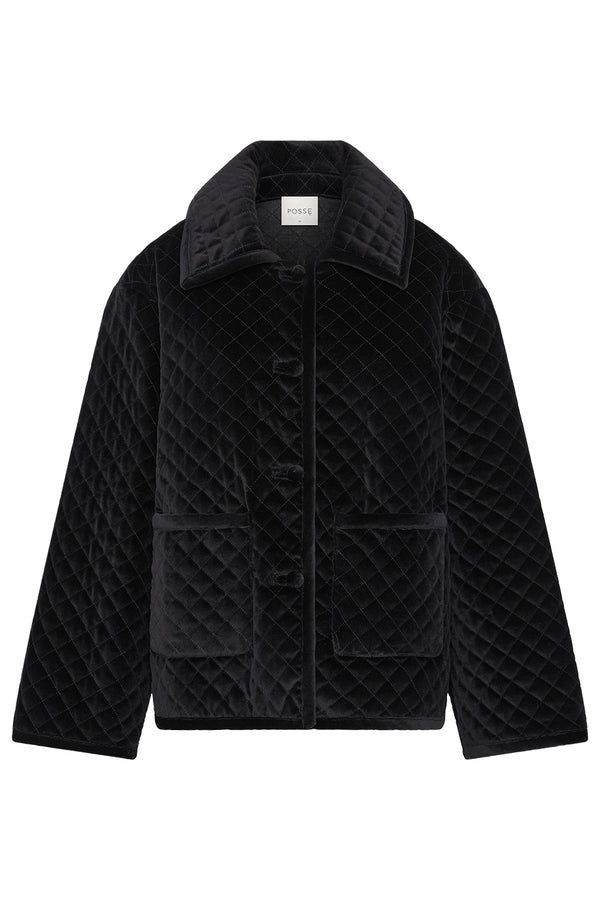 MARLEY JACKET - BLACK VELVET