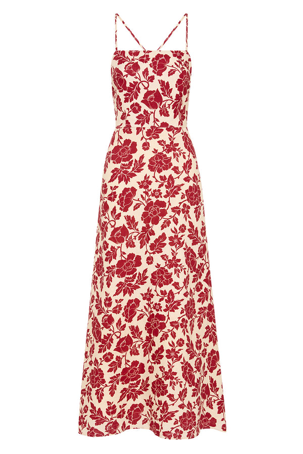 LORI DRESS - SCARLET BLOOM