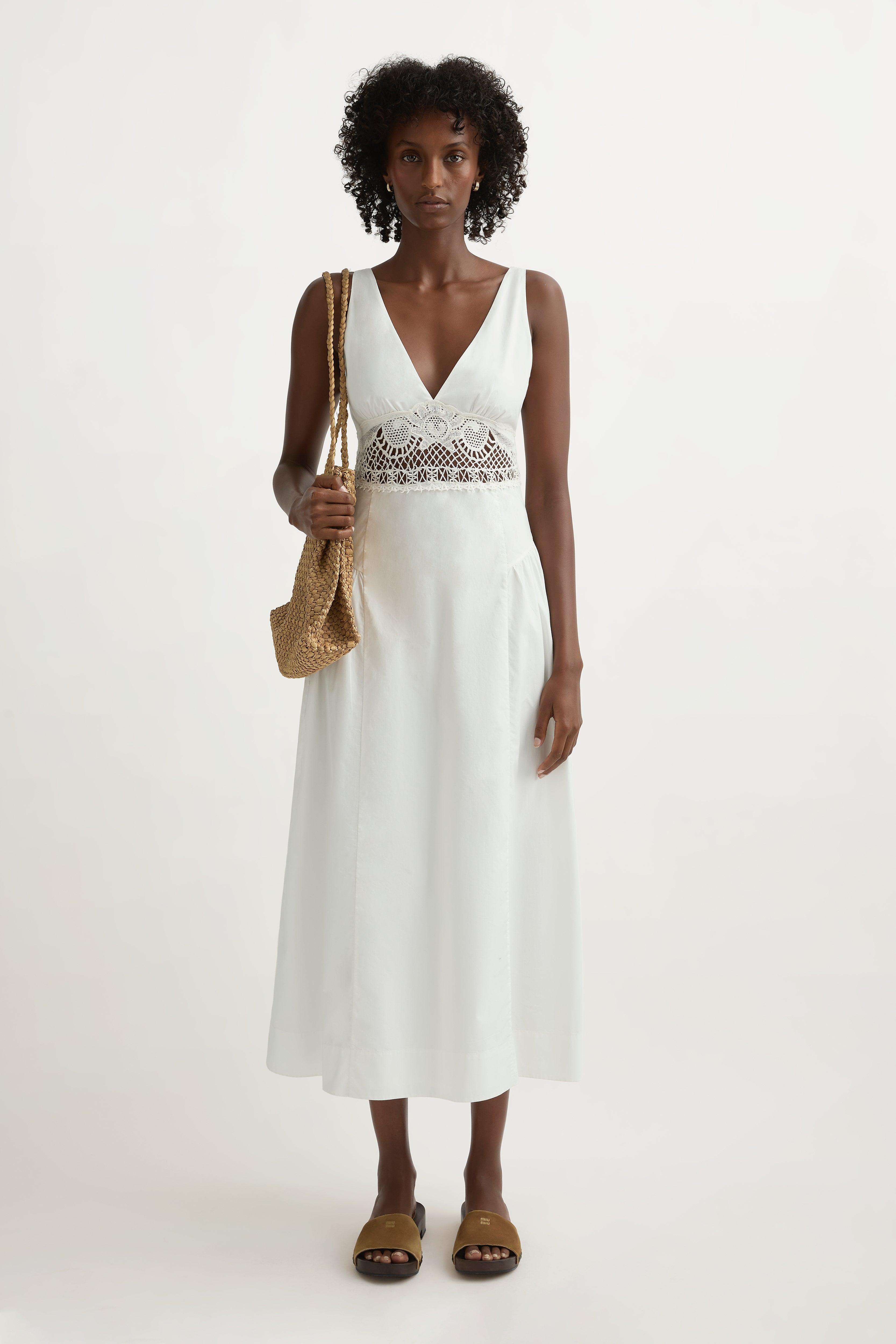 アーツアンドサイエンス Embroidery V neck dress VEDA V-NECK DRESS – POSSE
