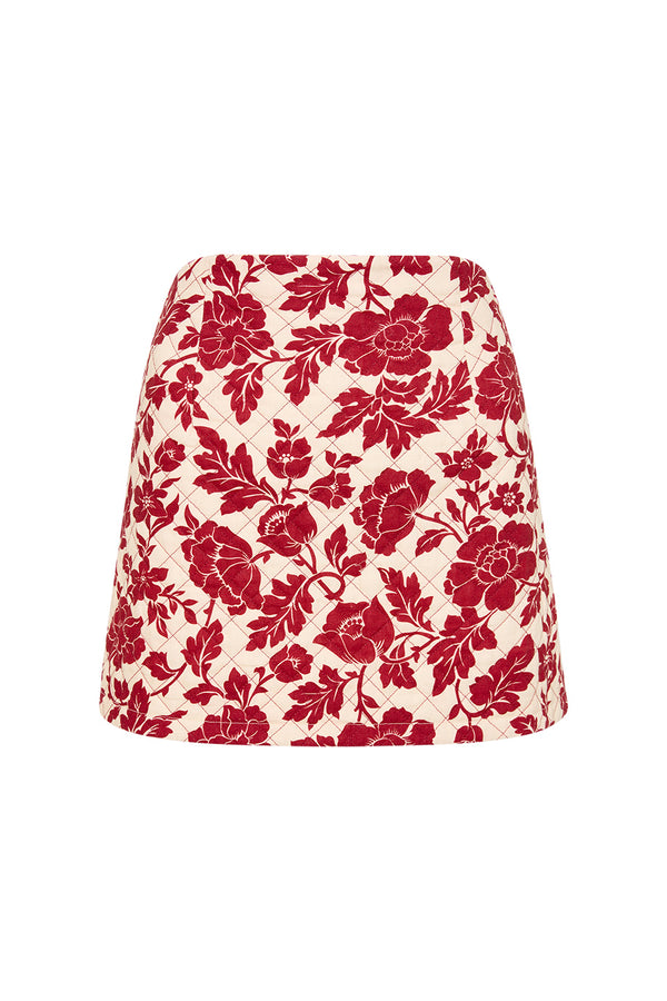 ROMEO MINI SKIRT - SCARLET BLOOM