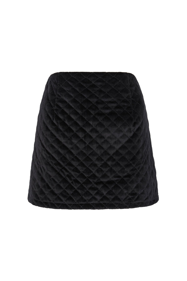ROMEO MINI SKIRT - BLACK VELVET