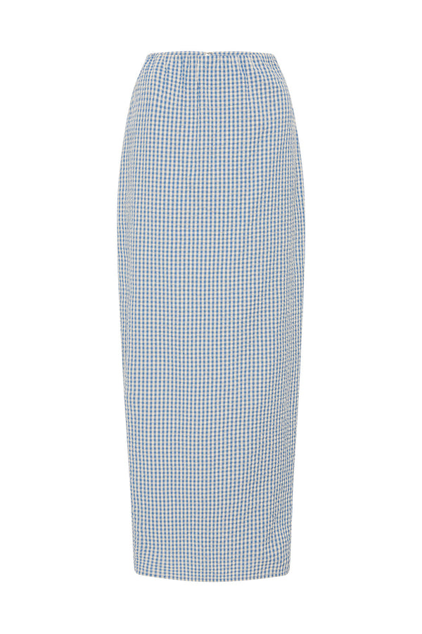 MIRA SKIRT - BLUE GINGHAM