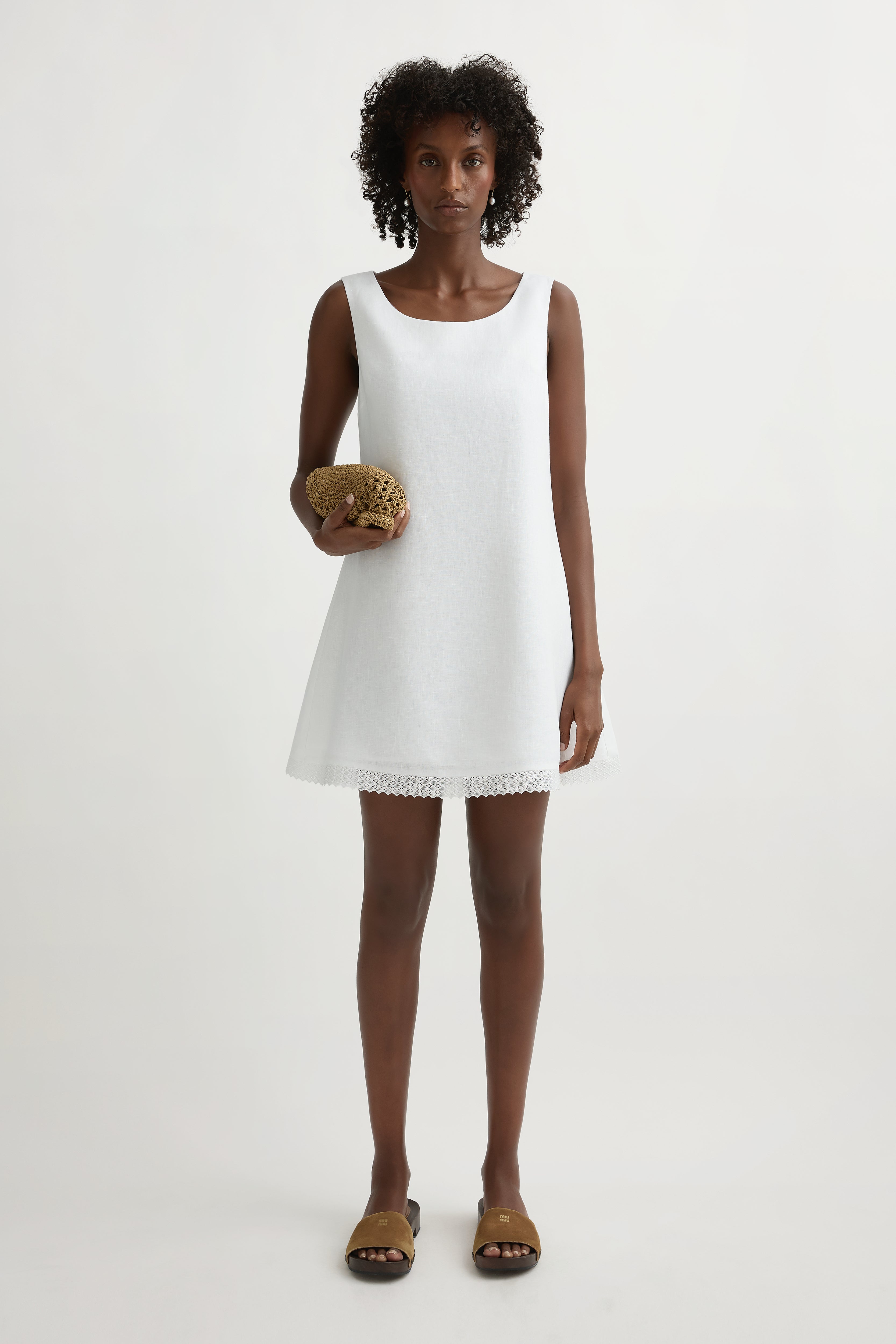 alfie mini dress POSSE in Ivory Size L Color:Bitter Chocolate Champagne Whisper Satin Junior L Material intimates_lounge_event2022